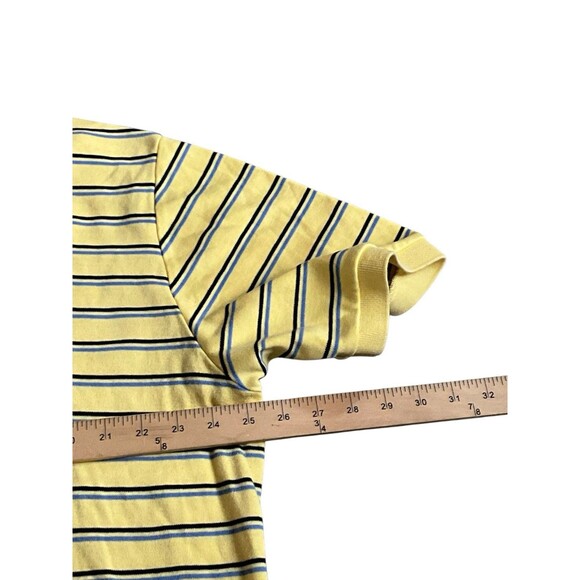 Ralph Lauren Shirt Men’s 2XL Yellow Blue Stripe Short Sleeve Polo Casual - Picture 3 of 6